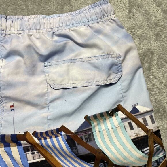 Alan Paine Swim Shorts Men's XL Brighton Pier Graphic England Beach Summer Pool - Picture 3 of 9